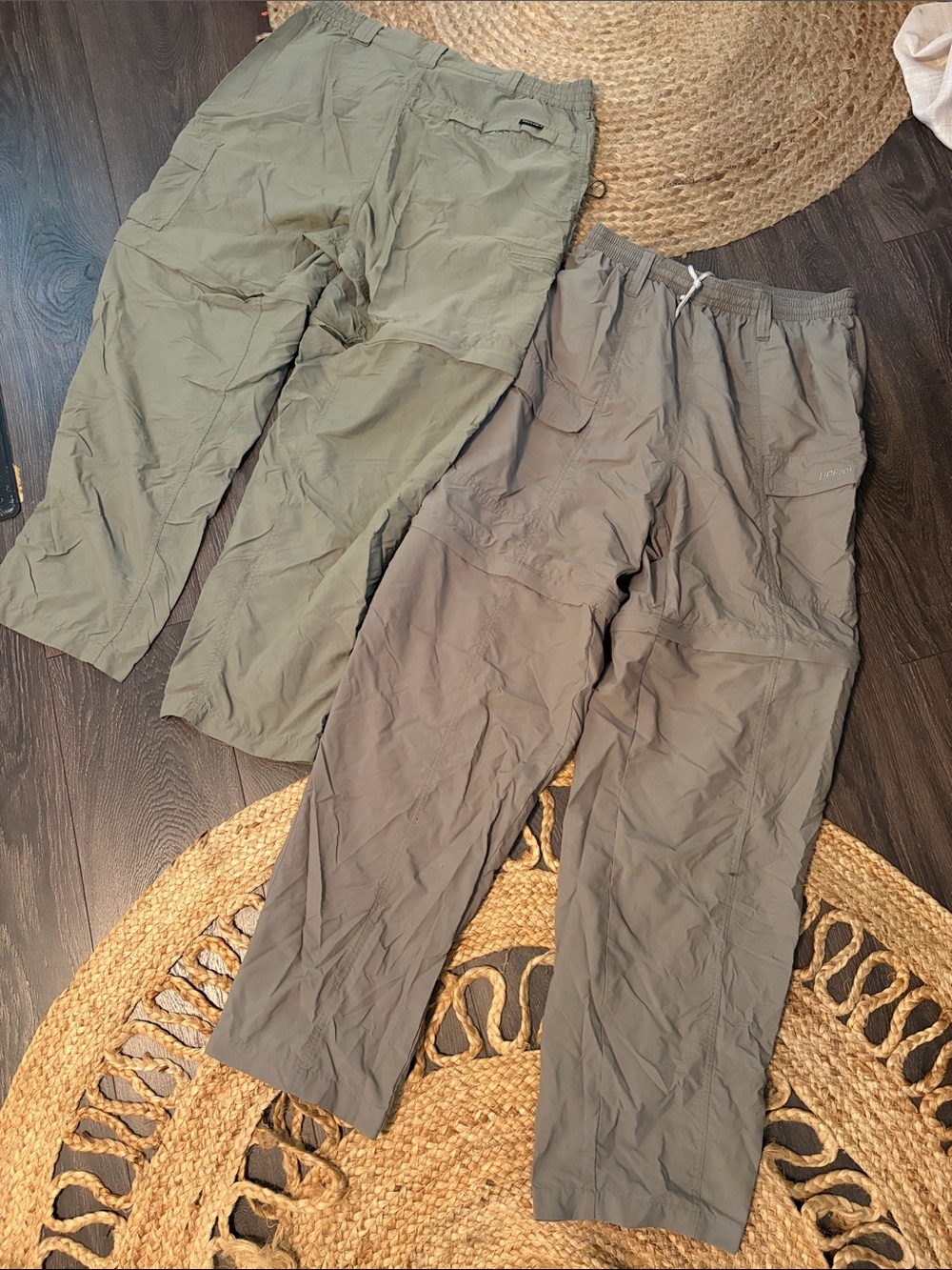 Columbia Men's Olive Green Packable Convertible Cargo Pants - Dual Pair size L